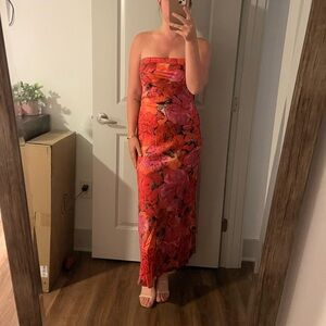 Hello Molly GORGEOUS Satin Floral Maxi Dress